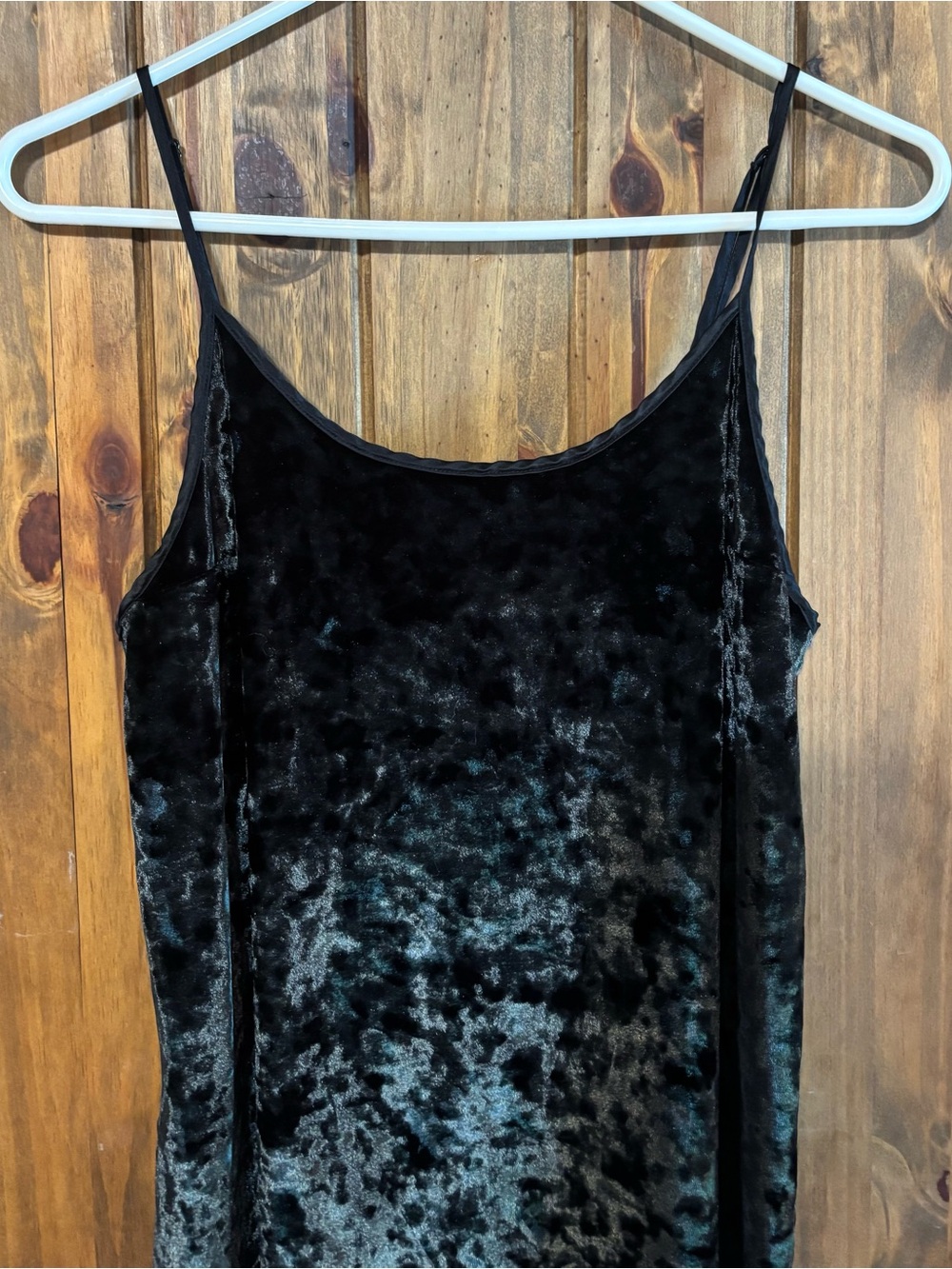 Vintage Y2K Victoria’s Secret Black Crushed Velvet Slip Dress Chemise M/L - Picture 3 of 15